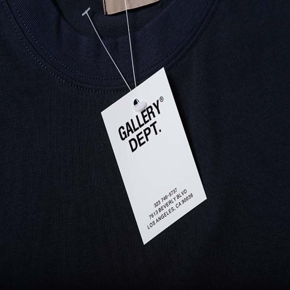 Gallery Dept. x Lanvin Paint Print Letter Logo Short Sleeve Black - Picture 2 of 13